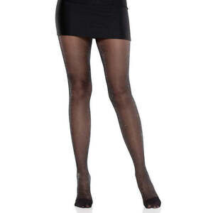 Leg Avenue - Lisette Sheer Lurex Tights - Black/Silver